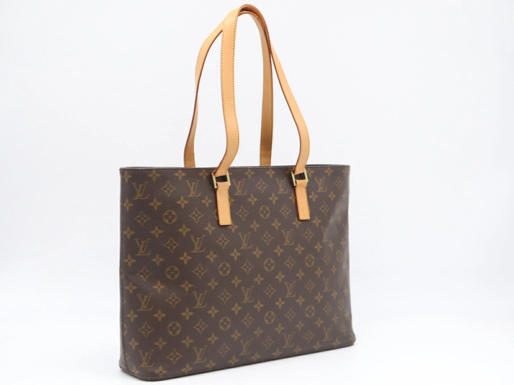 Louis Vuitton Monogram Canvas Luco Handbag Brown Leather